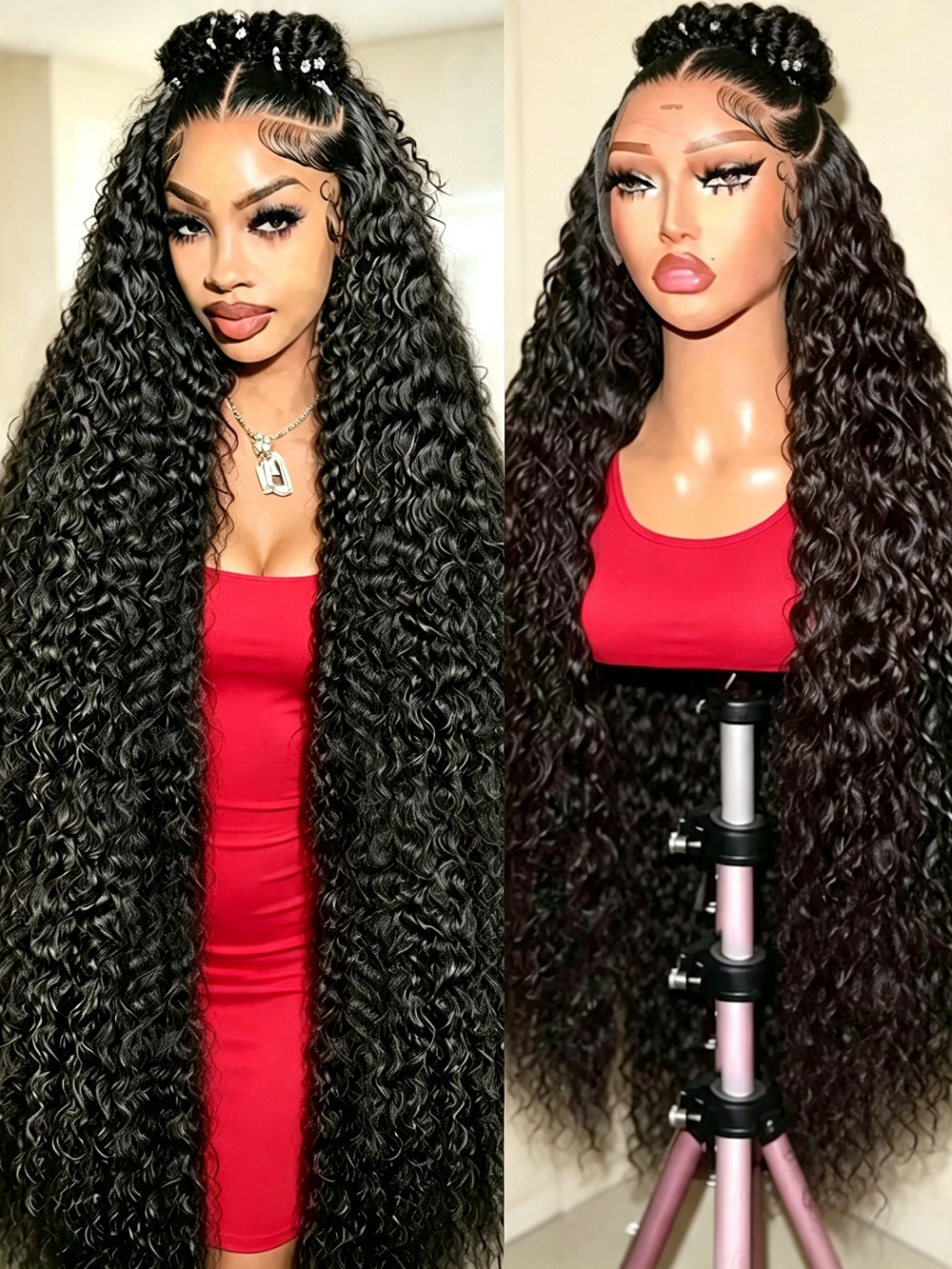 Skincare Natur E - Deep Wave 13x6 Lace Front Human