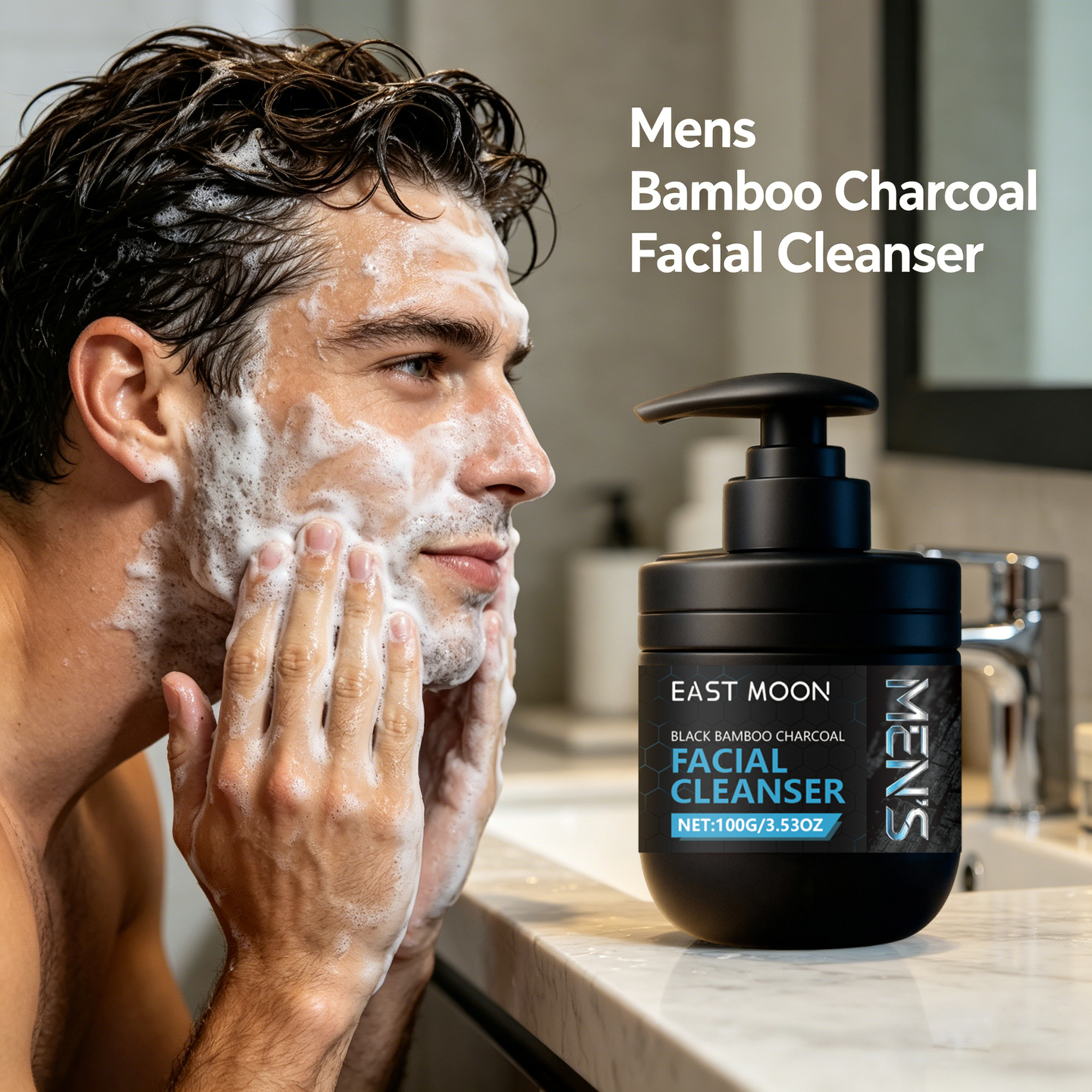 Mens Bamboo Charcoal Facial Cl - Skincare Natur E 评论和价格