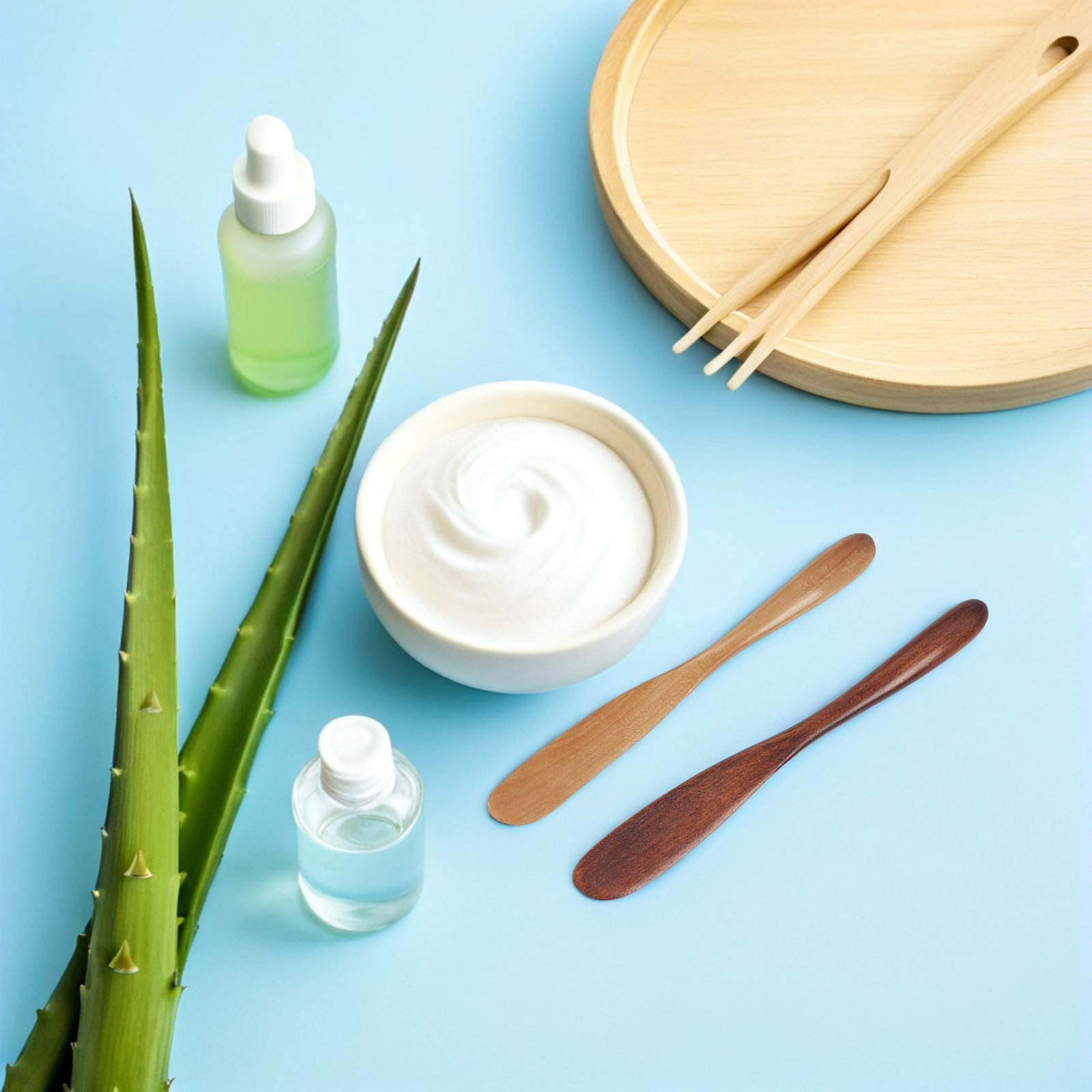 2Pcs Wooden Skincare Spatula S - Skincare Natur E 评论和价格