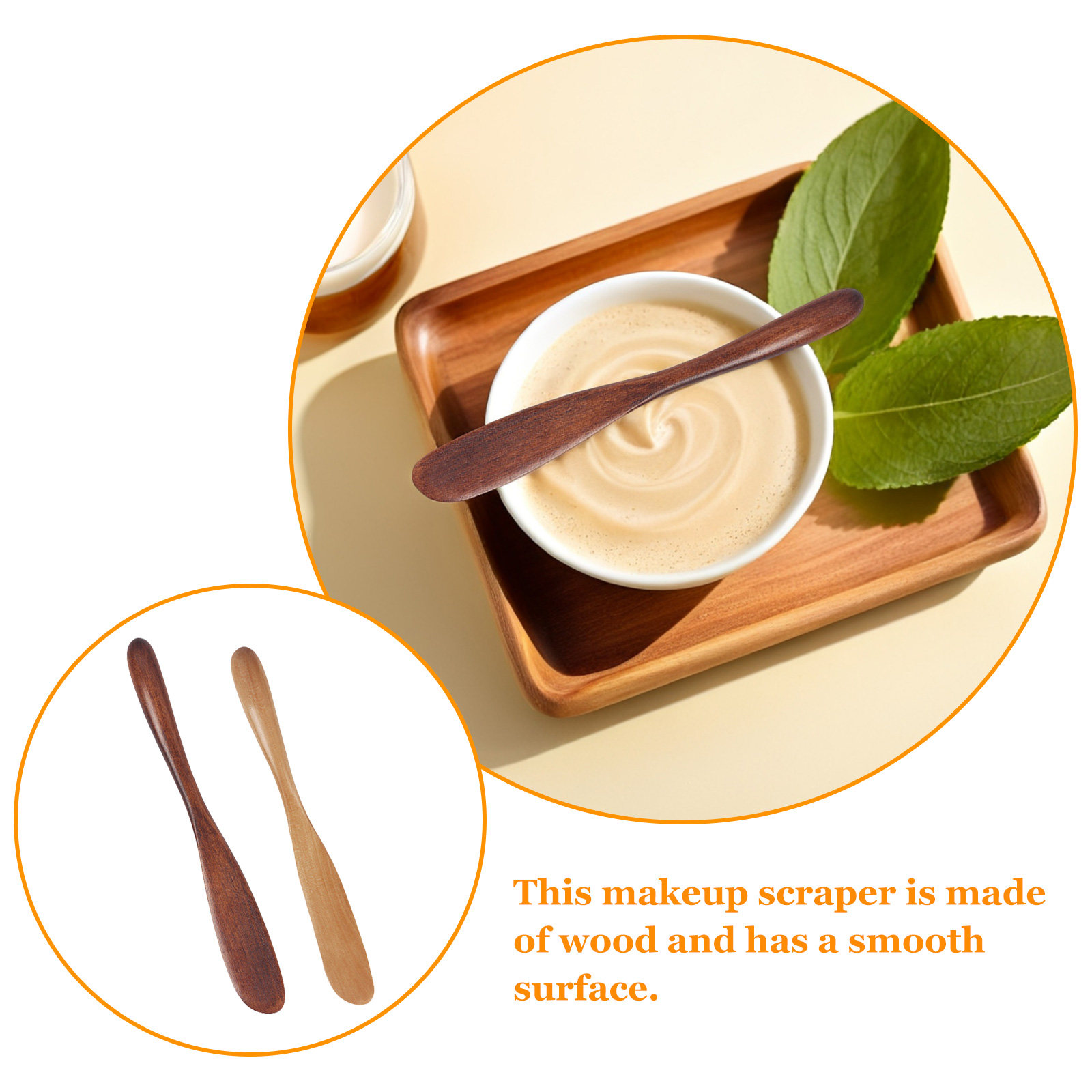 2Pcs Wooden Skincare Spatula S - Skincare Natur E 评论和价格