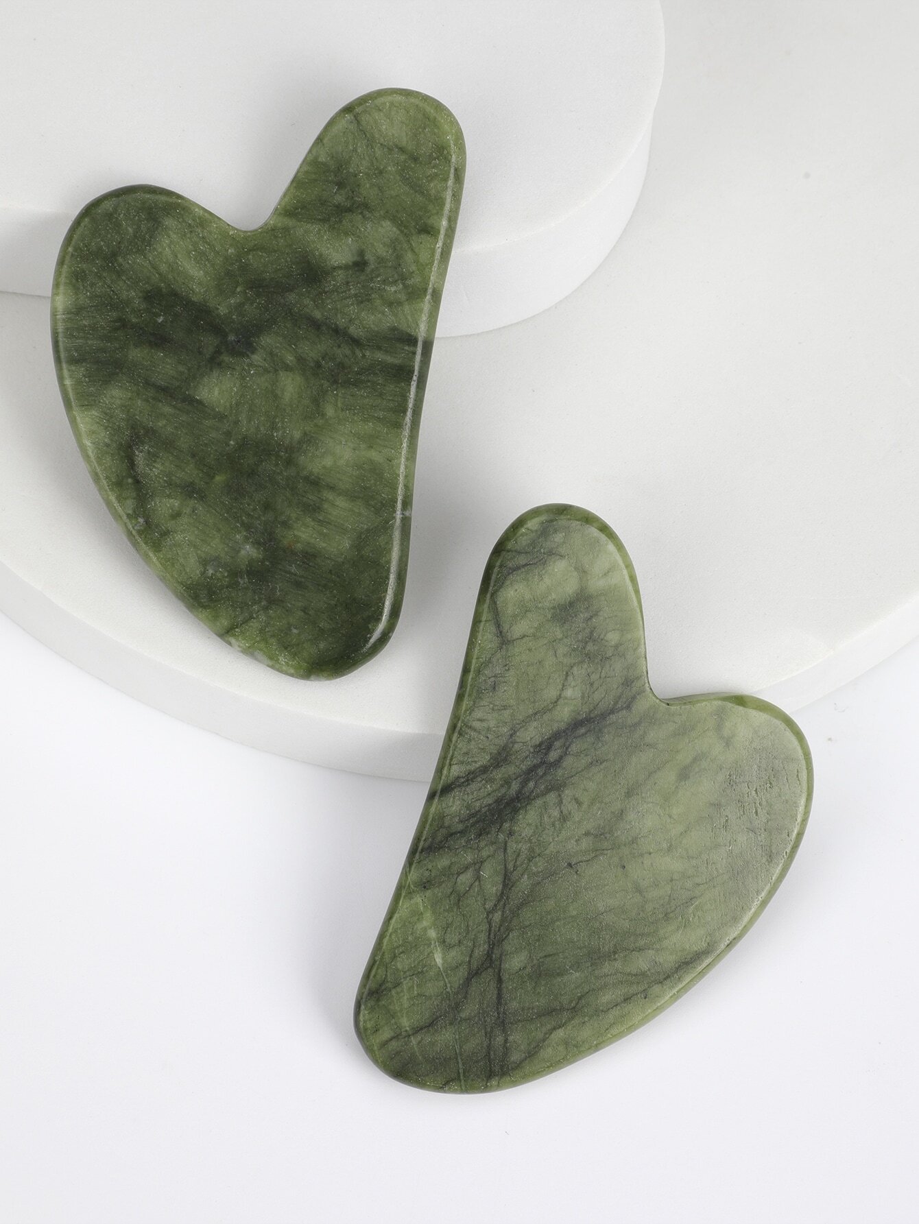 1pc Heart-Shaped Natural Jade  - Skincare Natur E 评论和价格