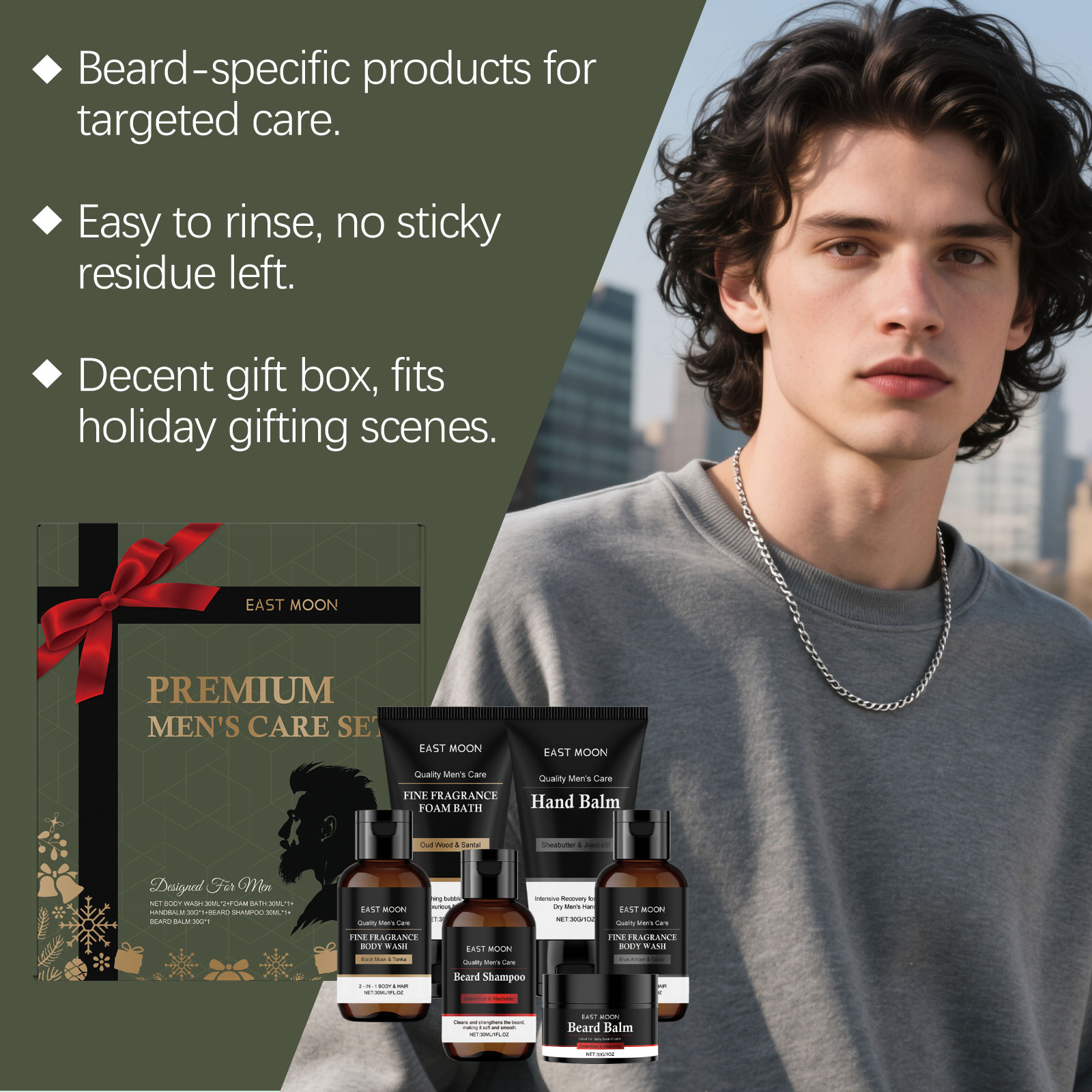 Men's Personal Care Set Beard  - Skincare Natur E 评论和价格