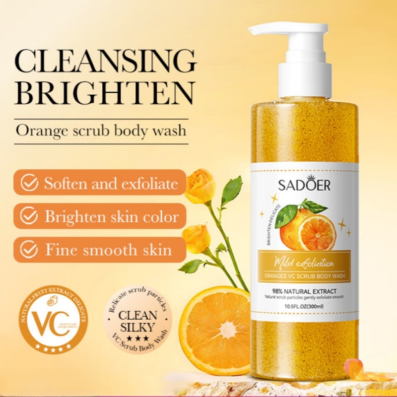 300ml Orange Body Scrub Shower - Skincare Ingredients 评论和价格